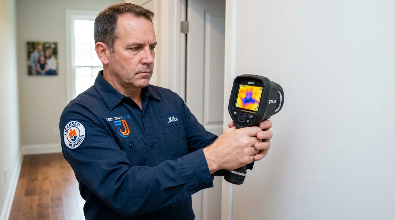 Thermal imaging leak detection by Johns Plumbing LLC in Walling